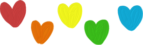 Cute Painterly Pride LGBT Hearts